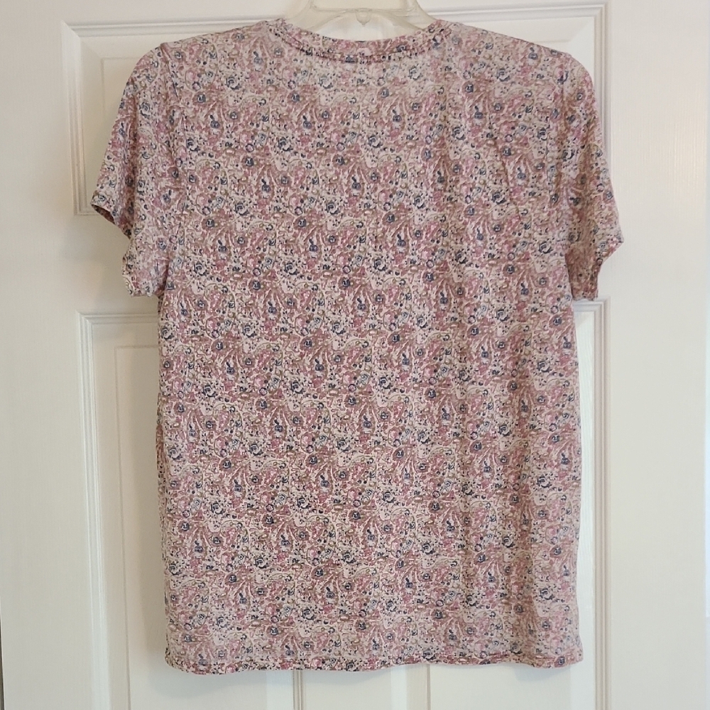 Lucky Brand Multicolor Floral Short Sleeve Tee - Picture 4 of 6